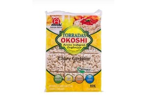 TORRADAS DE ARROZ INTEGRAL COM CHIA E GERGELIM - OKOSHI