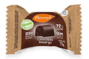 BOMBOM ZERO AÇÚCAR COM CHOCOLATE AMARGO - FLORMEL