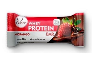 BARRA WHEY PROTEIN SABOR MORANGO - Q-VITA